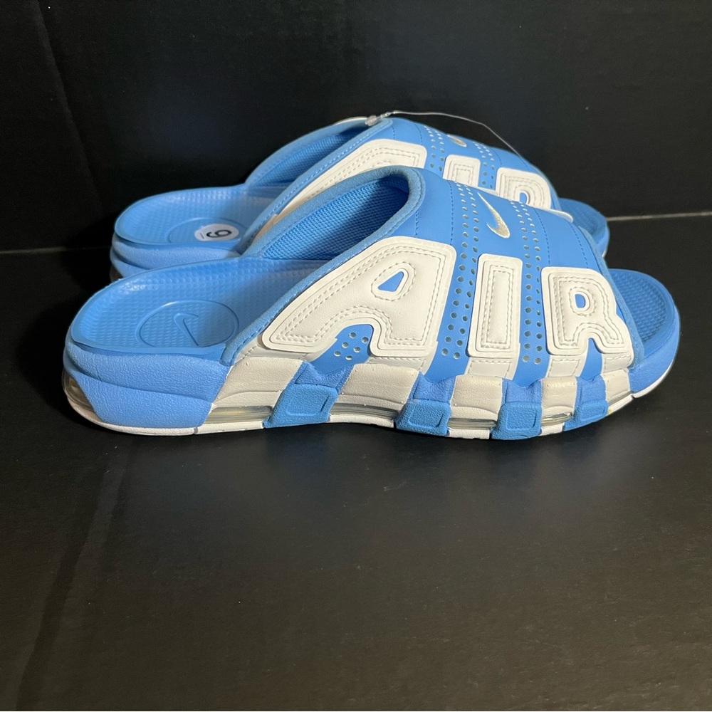 Nike Air More Uptempo Slide NA Sz 9 University Blue White FD9884-400 Mens**